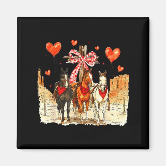 Western Horse Valentine Funny Western Valentines D Magneet (Voorkant)