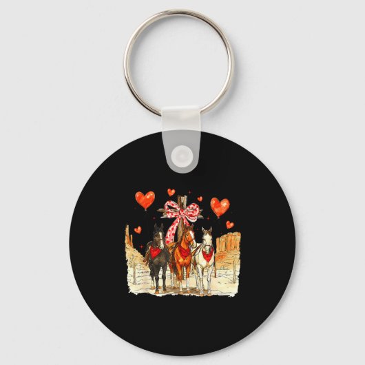 Western Horse Valentine Funny Western Valentines D Sleutelhanger (Voorkant)