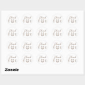 Western Horseshoe Monogram Wedding Thank You Ronde Sticker (Vel)