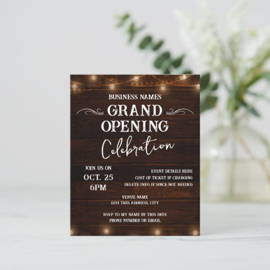 Western Hout Bedrijf Grote Opening (Staand voorkant)