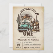 Western How The West Was One 1e Verjaardag Kaart (Voorkant)