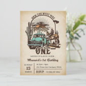 Western How The West Was One 1e Verjaardag Kaart (Staand voorkant)