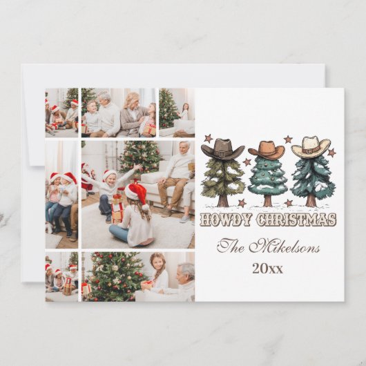 Western Howdy Christmas 7 photo Feestdagenkaart (Voorkant)