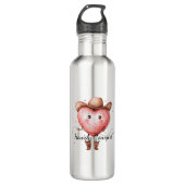 Western Howdy Cowgirl Heart  Waterfles (Voorkant)