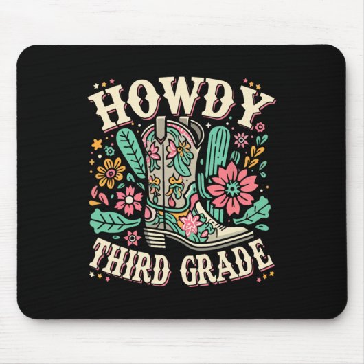 Western Howdy Derde Klas Terug naar School 3e Klas Muismat (Voorkant)
