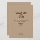 Western huwelijk kaart (Voorkant / Achterkant)