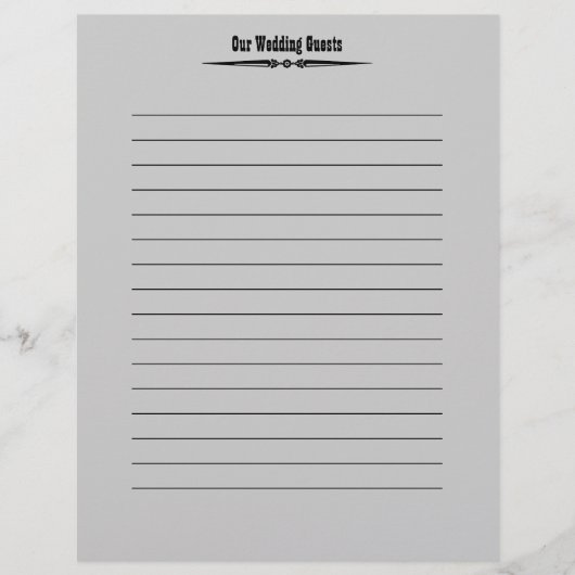 Western huwelijk | Pagina's van het gastregister (Voorkant)