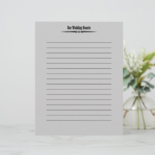 Western huwelijk | Pagina's van het gastregister (Staand voorkant)