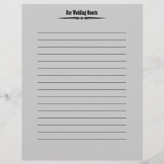 Western huwelijk | Pagina's van het gastregister (Achterkant)