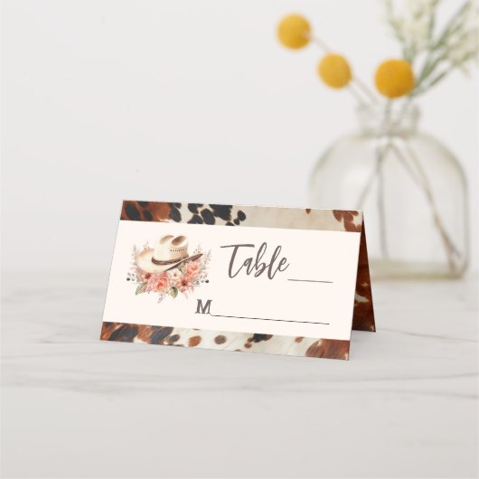 Western huwelijk plaatskaartje (Voorkant)