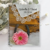 Western huwelijk tussen Roze Daisy en Lace Notitieboek