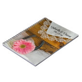 Western huwelijk tussen Roze Daisy en Lace Notitieboek (Linkerzijde)