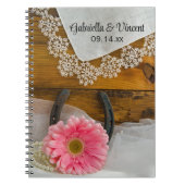 Western huwelijk tussen Roze Daisy en Lace Notitieboek (Voorkant)
