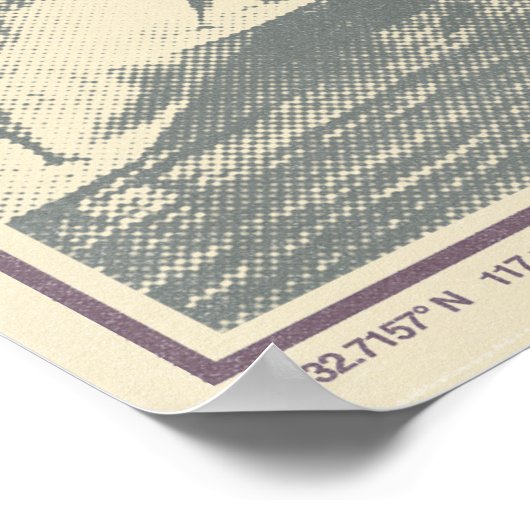 Western hydrodynamisch onderzoek Surf Poster (Hoek)