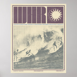 Western hydrodynamisch onderzoek Surf Poster