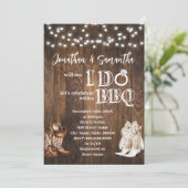 Western Ik doe BBQ Country Couples Douche Kaart (Staand voorkant)