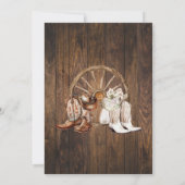 Western Ik doe BBQ Country Couples Douche Kaart (Achterkant)