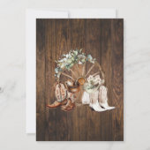 Western Ik doe BBQ Stock de Bar Couples Douche Kaart (Achterkant)