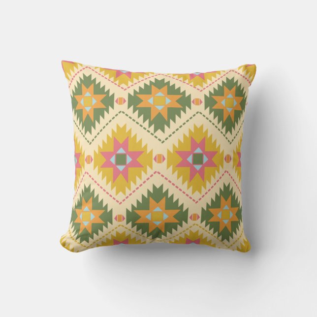 Western in Gold en Green Kussen (Voorkant)