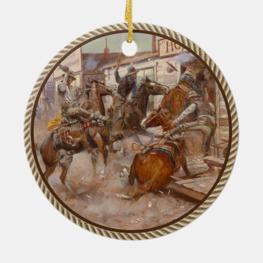  Western in zonder dat u het weet Keramisch Ornament (Achterkant)