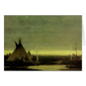  Western, Indiaas kamp in Dawn door Tavernier (Voorkant Horizontaal)