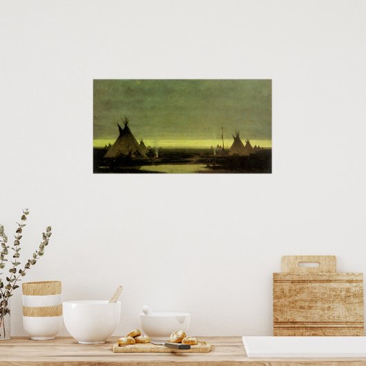  Western, Indiaas kamp in Dawn door Tavernier Poster (Keuken)