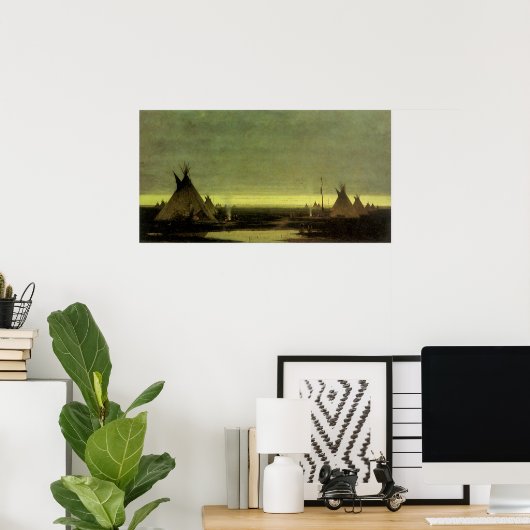  Western, Indiaas kamp in Dawn door Tavernier Poster (Thuiskantoor)