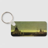  Western, Indiaas kamp in Dawn door Tavernier Sleutelhanger (Achterkant)