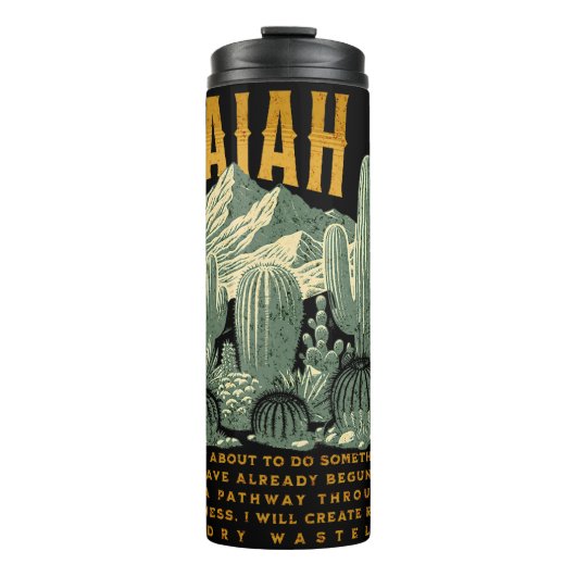 Western Isaiah 43 Desert Graphic Thermosbeker (Voorkant)