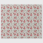 Western Ivoor Xmas Cowboy Boots, Pinecones Bessen Cadeaupapier (Vlak)