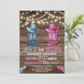 Western Jongen of Meisje Geslacht Onthullen Baby s Kaart (Staand voorkant)