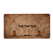 Western kaarsetiket etiket (Voorkant)