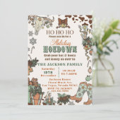 Western Kerst Hoedown Party Kaart (Staand voorkant)