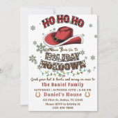 Western Kerst Pet Hoedown Party Kaart (Voorkant)