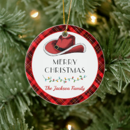 Western Kerst Pet Party Keramisch Ornament