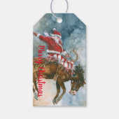 Western kerstcadeautje Label Cadeaulabel (Voorkant)