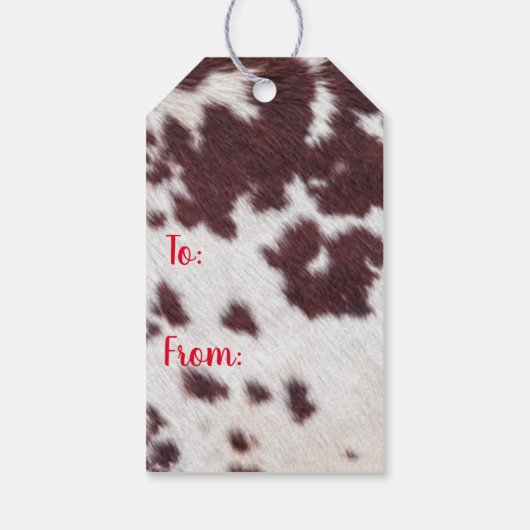 Western kerstcadeautje Label Cadeaulabel (Achterkant)