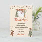 Western kerstfeest dank u kaart (Staand voorkant)