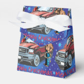 Western kerstfeest gunstbox bedankdoosjes (Voorkant Zijde)