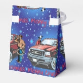 Western kerstfeest gunstbox bedankdoosjes (Achterkant)