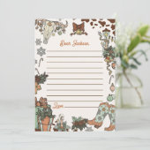 Western kerstfeest kaart (Staand voorkant)