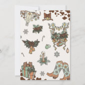 Western kerstfeest kaart (Achterkant)