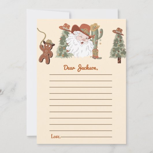 Western kerstfeest kaart (Voorkant)