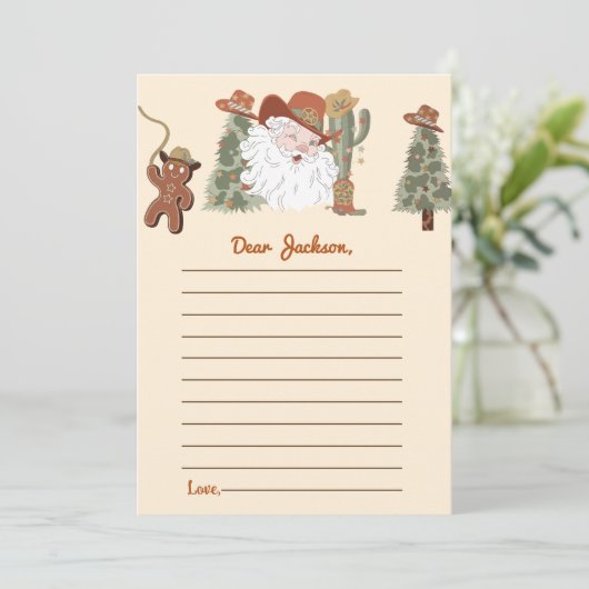 Western kerstfeest kaart (Staand voorkant)