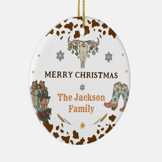 Western kerstfeest keramisch ornament (Rechts)