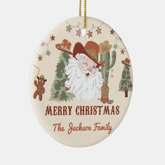 Western kerstfeest keramisch ornament (Rechts)