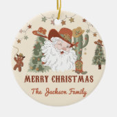 Western kerstfeest keramisch ornament (Voorkant)