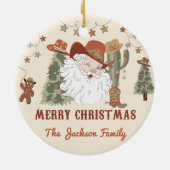 Western kerstfeest keramisch ornament (Achterkant)