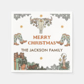 Western kerstfeest servet (Voorkant)