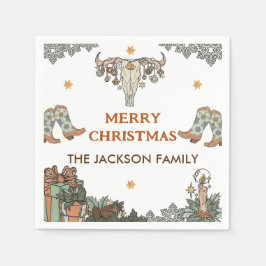 Western kerstfeest servet